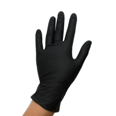 Перчатки из винила L черные (коробка 100 шт)